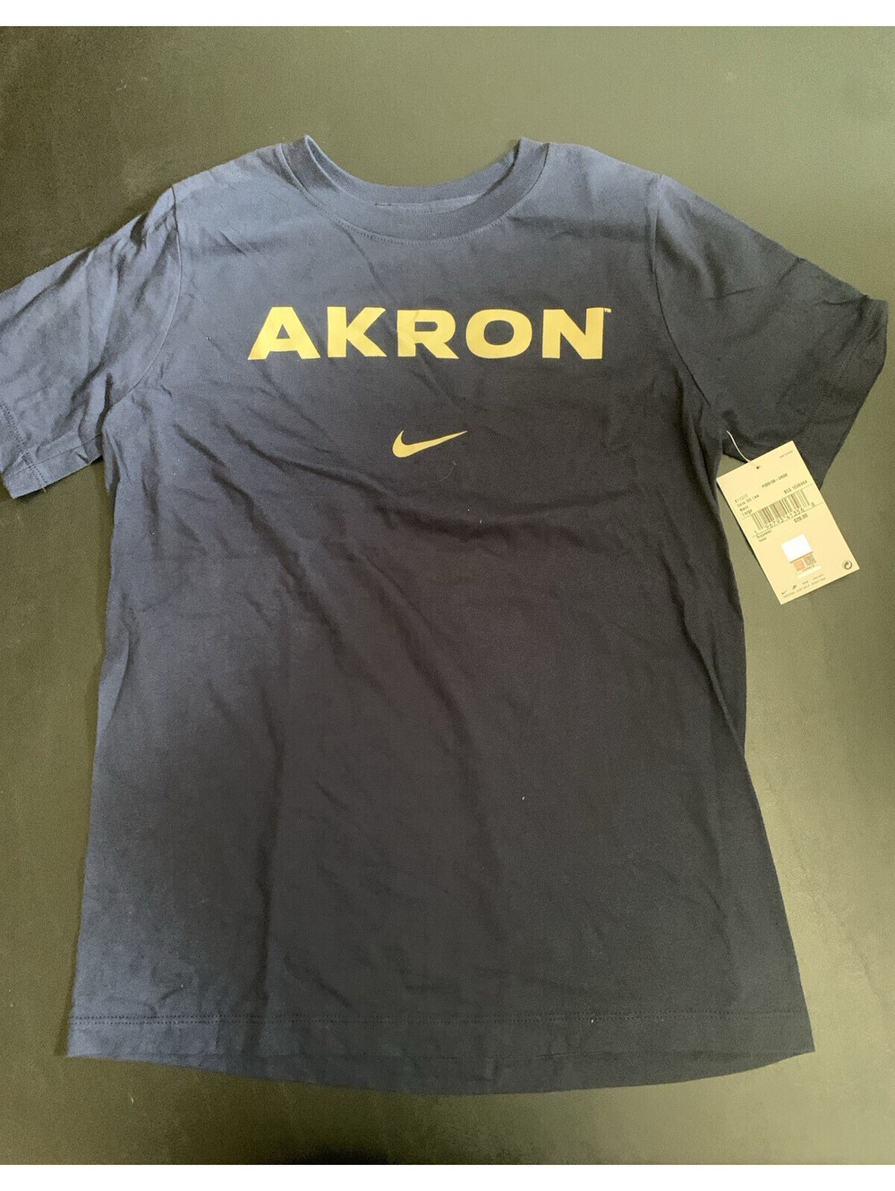 The Nike Tee Akron Zips Tee Shirt Navy Large NWT